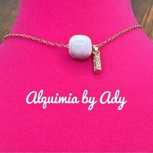 White howlite gold pendant statement necklace/boho/cowgirl/rodeo season